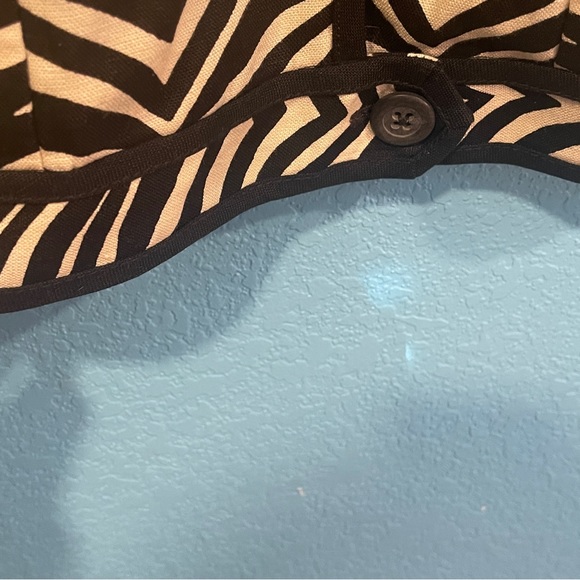 J CREW COLLECTION Sz 8 100% Linen Zebra Tiger Striped Print  Blazer Tan Black - Picture 6 of 11